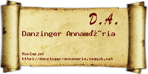 Danzinger Annamária névjegykártya